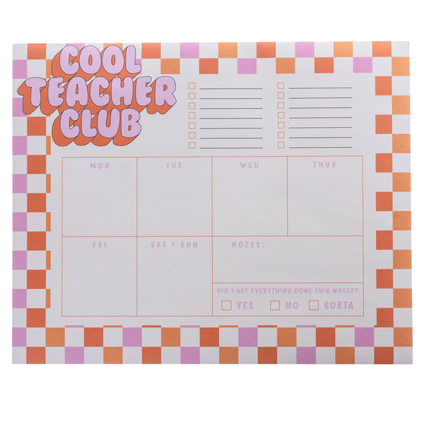 Cool Teacher Club Check Weekly Deskpad