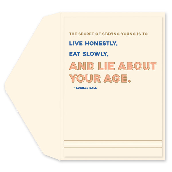 Lie about your Age Greeting Card
