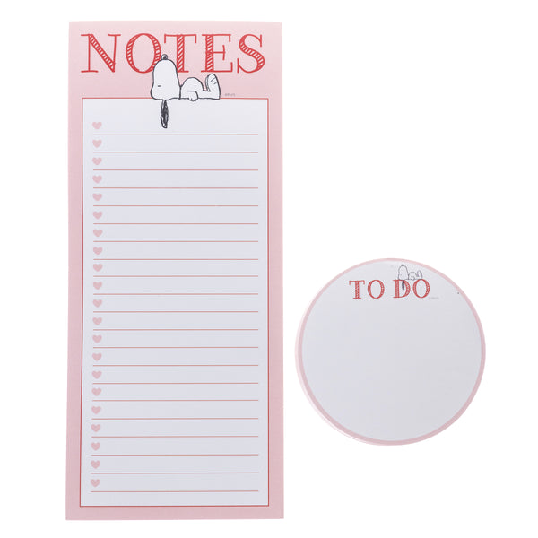 Peanuts Snoopy Laying Magnetic Notepad and small notepad set