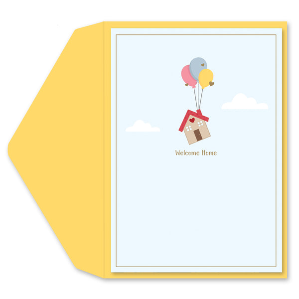 House With Balloons Greeting Card