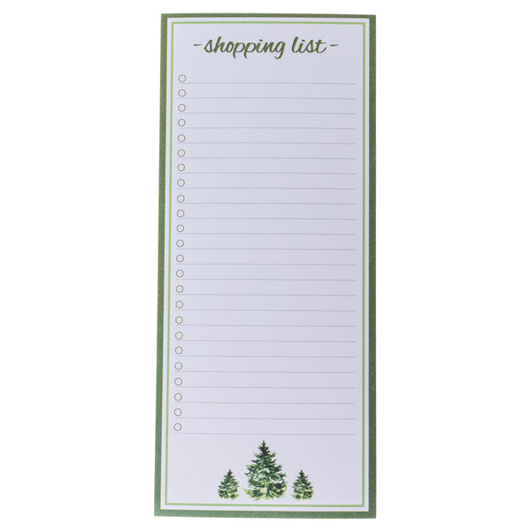 Shopping List Trees Holiday Magnetic Notepad