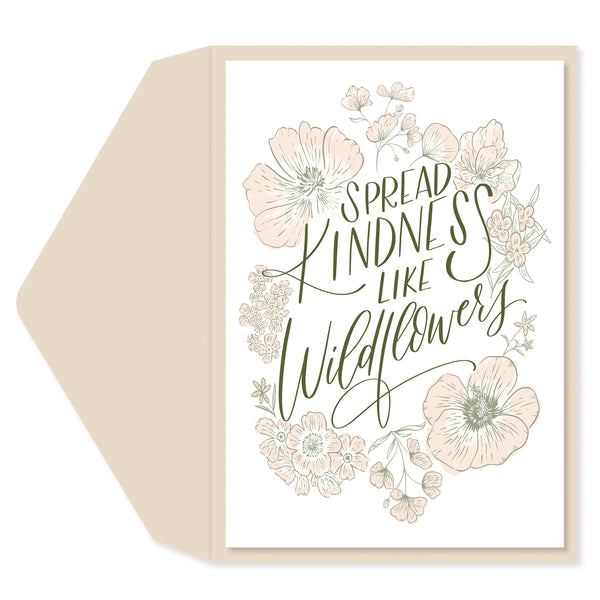 Kindness Wildflowers Blank Card