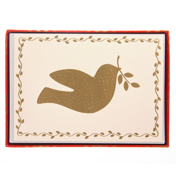 Hammered Dove Large Signature Holiday Boxed Card