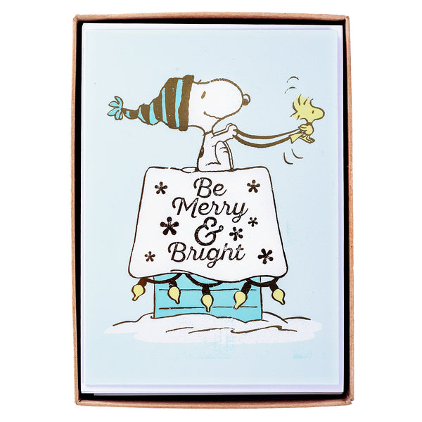 Be Merry and Bright Snoopy Large Classic Holiday Boxed Card