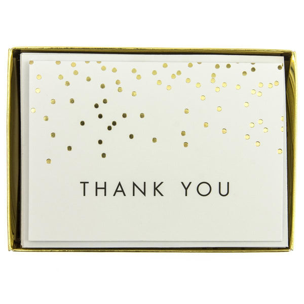 Falling Dots Boxed Thank You Cards