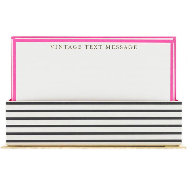 Vintage Text Boxed Flat Notes