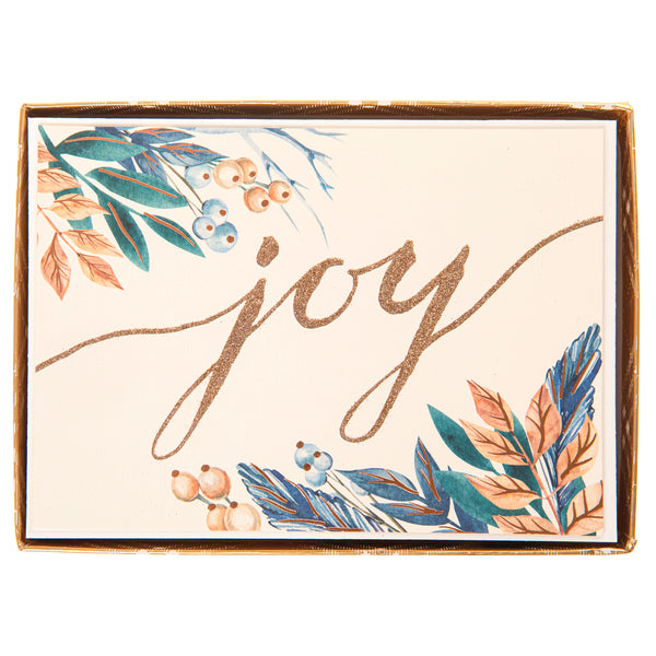 Joy Script Large Signature Holiday Boxed Card
