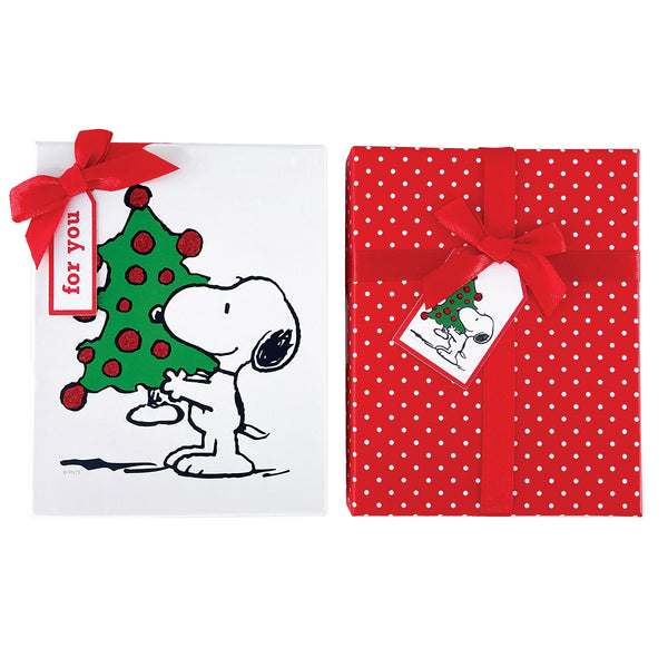 Snoopy Holding Tree Holiday Gift Card Holder Set