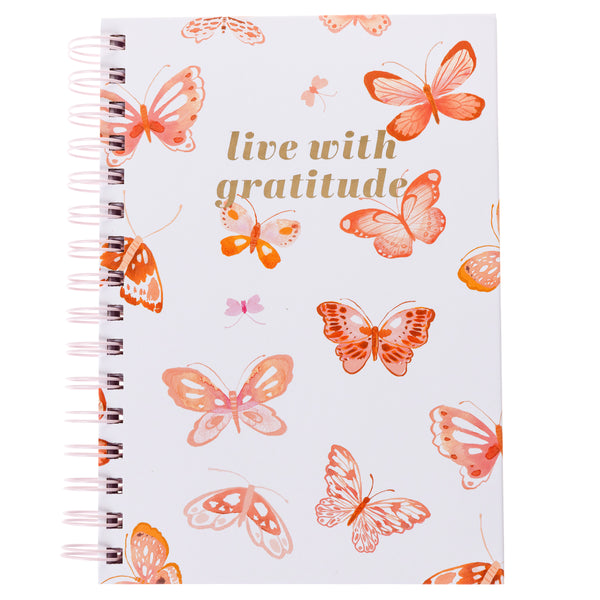 Butterfly 6 x 8 Spiral Hard Cover Journal