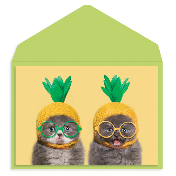Pineapple Cats Birthday Card