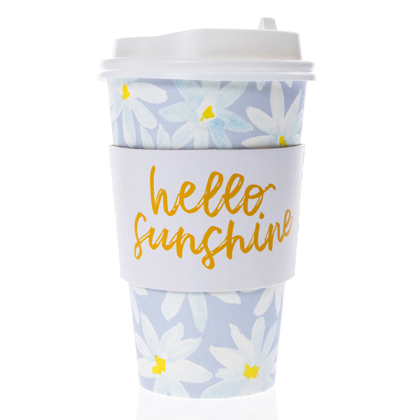 Hello Sunshine Flowers Disposable Travel Cup