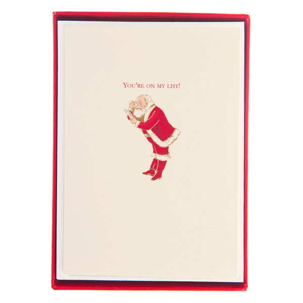 You're On My List La Petite Noel Holiday Boxed Card