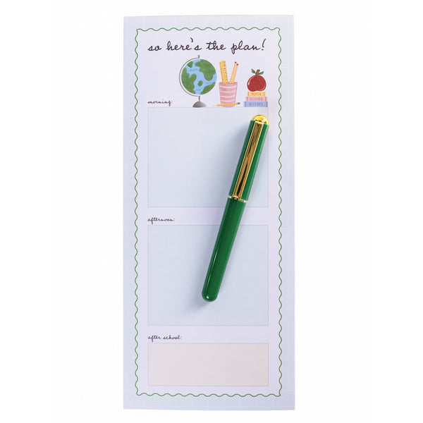 Classroom Icons Magnetic Notepad with Pen