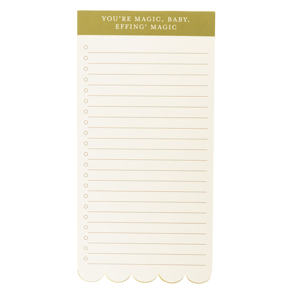 Light Green Die-Cut List Pad