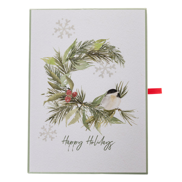 Winter Bird Holiday Slider Boxed Card