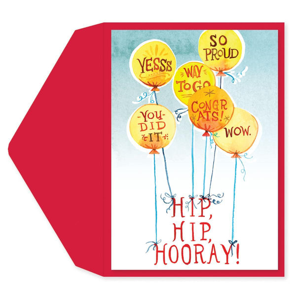 Hip Hip Hooray Congratulations Card