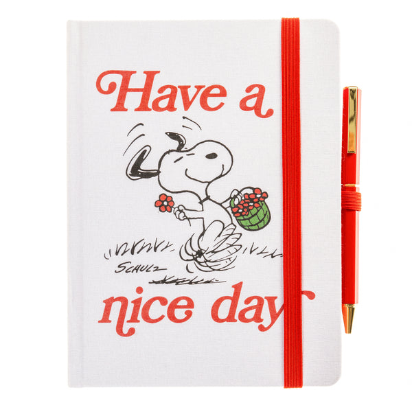 Peanuts® 75th Anniversary 6 x 8 Fabric-Covered Journal with Pen