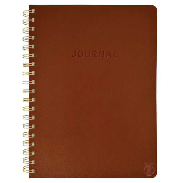 Apollo Collection Brown 8 x 10 Spiral Vegan Leather Journal