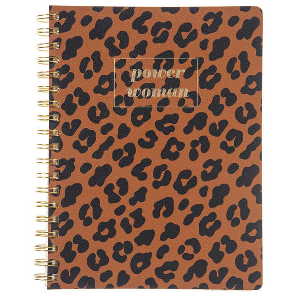 Leopard Print 8 x 10 Spiral Vegan Leather Journal