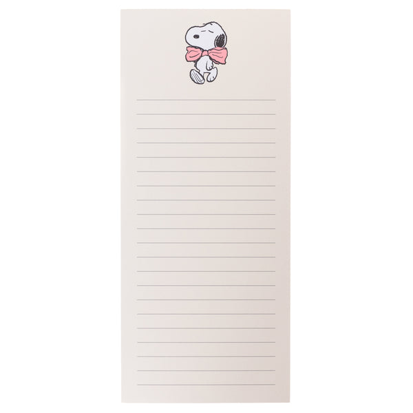 Snoopy Pink Bowtie Magnetic Notepad