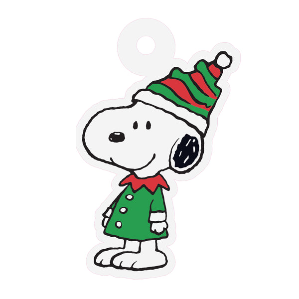 Die Cut Snoopy Single Holiday Gift Tags