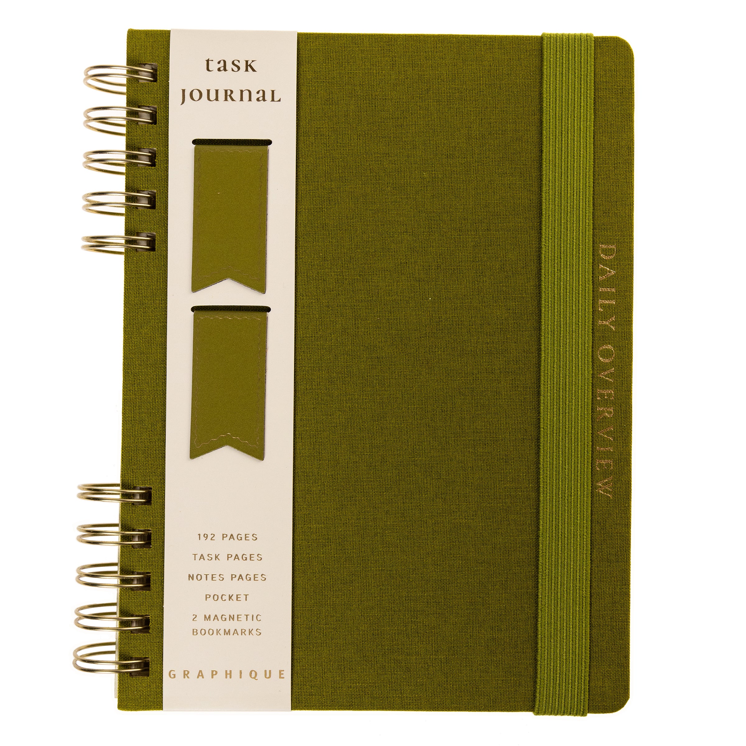 Task Based Journal Olive Green Fabric-Bound Task Journal – Graphique de France