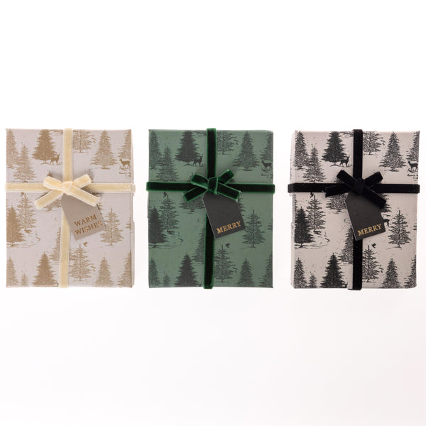 Forest Trees Holiday Gift Card Holder Set of 3