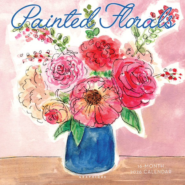 Painted Florals 12 x 12 Wall Calendar