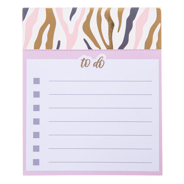 Zebra Print Jotter Notepad