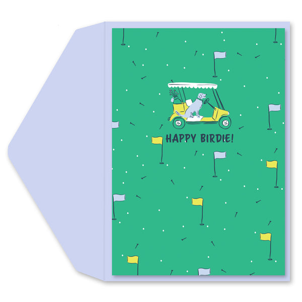 Golf Cart Dog Greeting Card