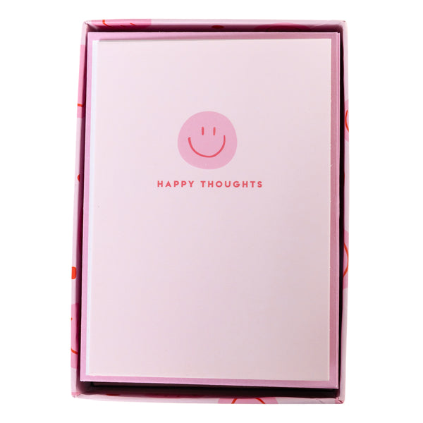 Pink Smiley Face Boxed Cards