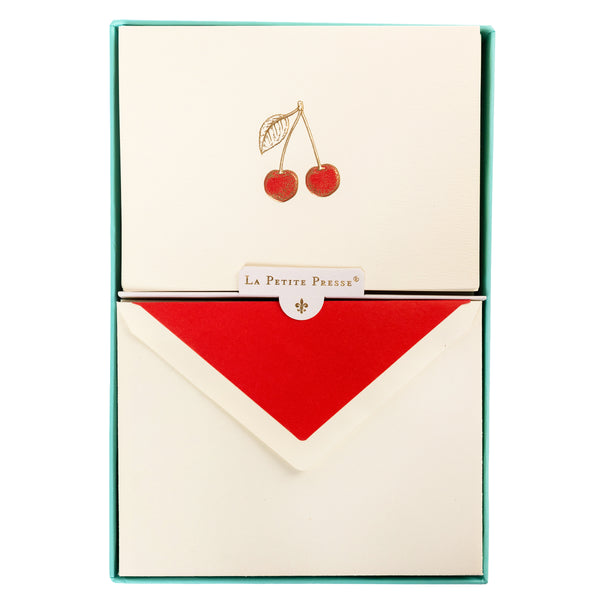 La Petite Presse Collection Cherries La Petite Presse Luxe Boxed Cards