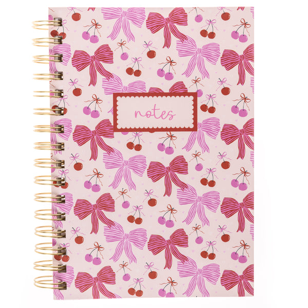 Bows 6 x 8 Spiral Hard Cover Journal