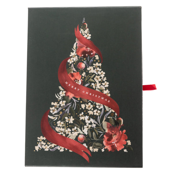 Floral Tree Holiday Slider Boxed Card