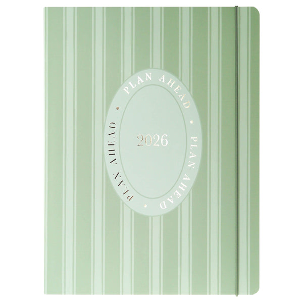 Cottage Stripe 8 x 10 18-Month Monthly Planner