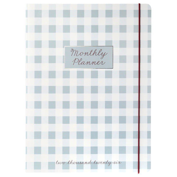 Gingham Plaid 8 x 10 18-Month Monthly Planner