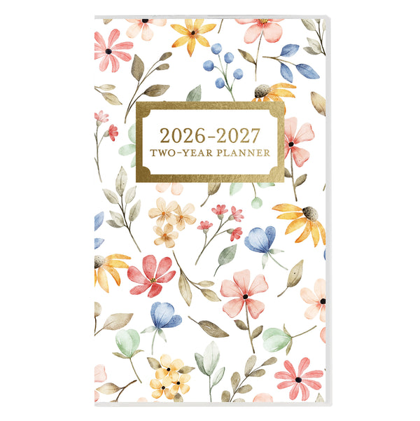 Happy Floral 2-Year Pocket Planner