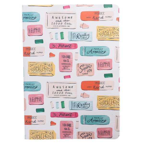 Colorful Erasers 6 x 8 Soft Cover Journal