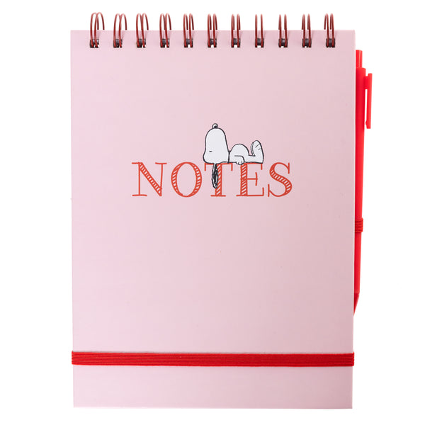 Notes Peanuts Pink Task Pad with Pen