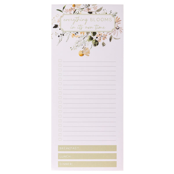 Spring Watercolor Floral Magnetic Notepad