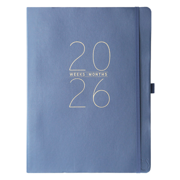 Apollo Collection Blue 8 x 10 18-Month Vegan Leather Planner