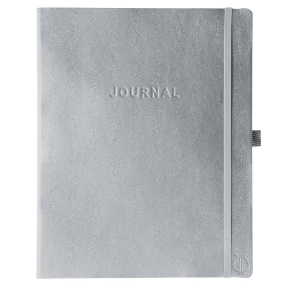 Apollo Collection Silver 8 x 10 Vegan Leather Journal