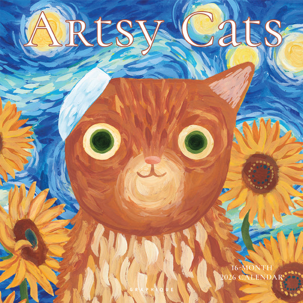 Artsy Cats 12 x 12 Wall Calendar