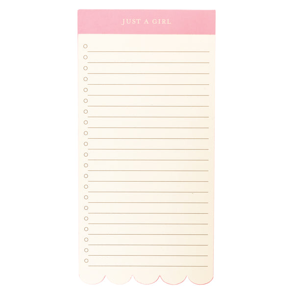 Light Pink Die-Cut List Pad