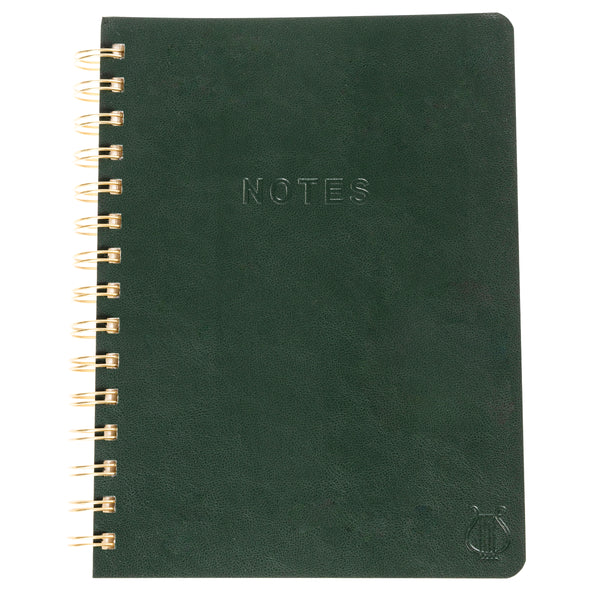 Apollo Collection Green 6 x 8 Spiral Vegan Leather Journal