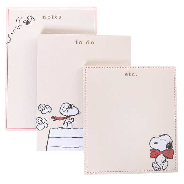 Peanuts Luxe Collection Set of 3 Notepads