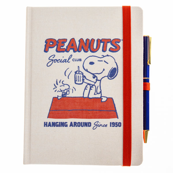 Peanuts® 75th Anniversary 6 x 8 Fabric-Covered Journal with Pen