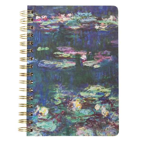 Monet Lily Pads 6 x 8 Spiral Hard Cover Journal