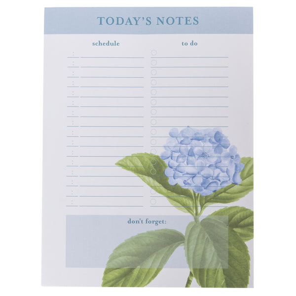 Blue Hydrangea Large Notepad