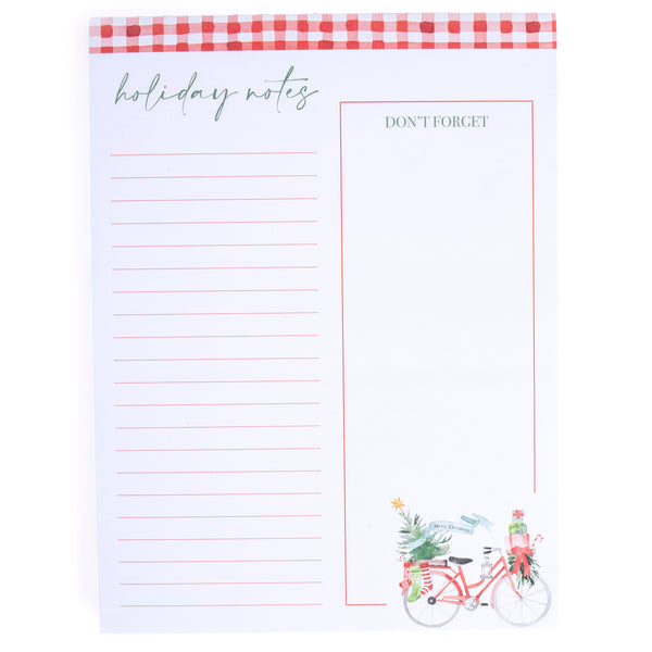 Christmas Bike Large Holiday Notepad